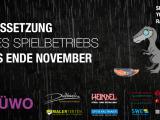 Aussetzung des Spielbetriebs bis Ende November